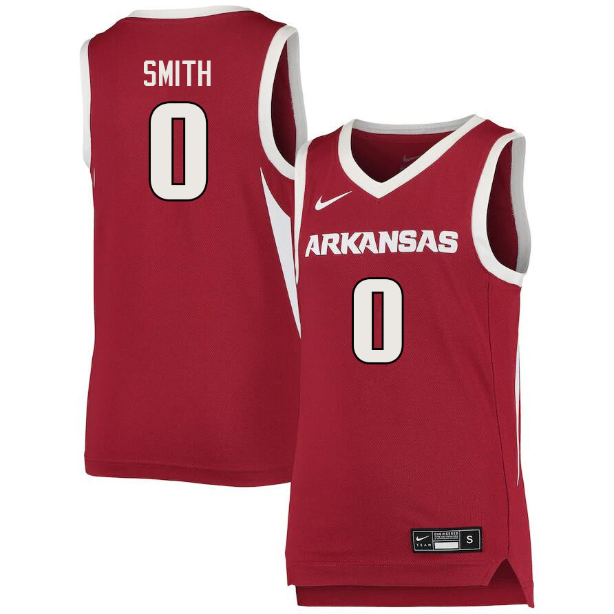 Men #0 Justin Smith Arkansas Razorbacks College Basketball Jerseys Sale-Cardinal - Click Image to Close